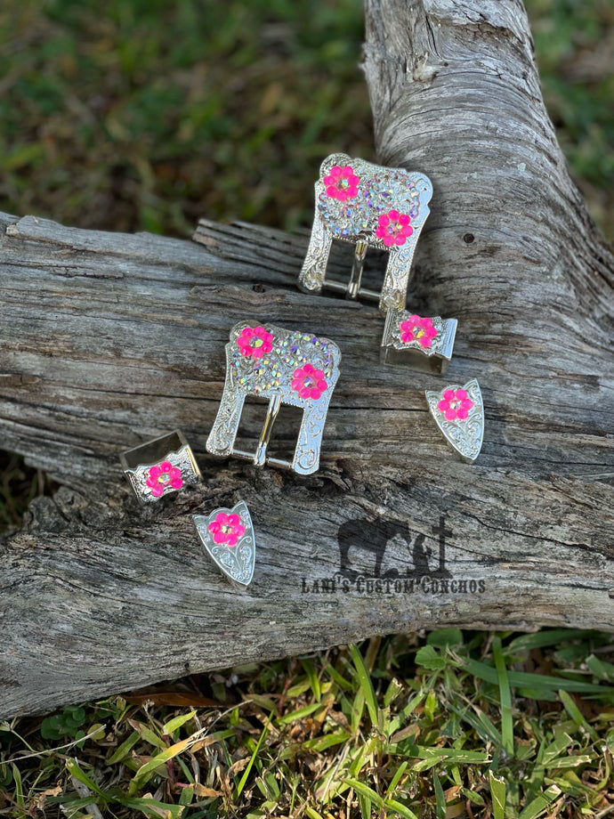 3/4” Tack or Headstall Barbie Buckle & Keeper (PAIR)