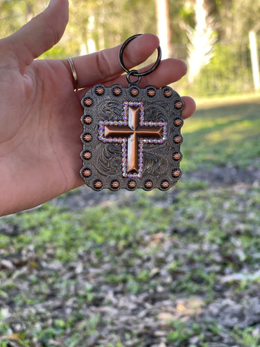 AB Cross Keychain- Large