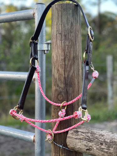 Pink Average Leather Hybrid Halter