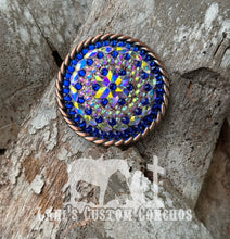 2 3/8” Sapphire & AB XL Concho