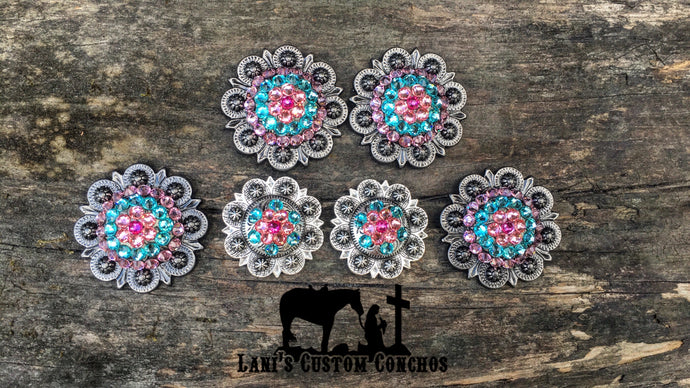 Fuchsia, Light Rose, & Light Turquoise