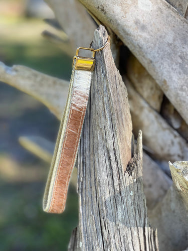 Red Cowhide Keychain