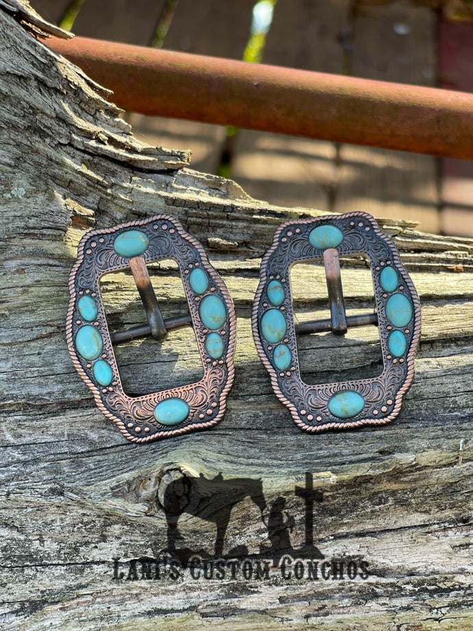 Turquoise Stone Buckle 3/4”