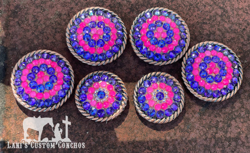 Heliotrope, Hot Pink, & Crystal AB