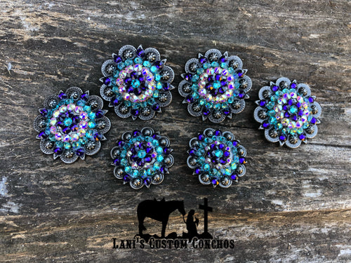 Light Turquoise, Purple Velvet, & Crystal AB