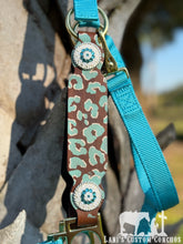 Turquoise Cheetah Halter Average