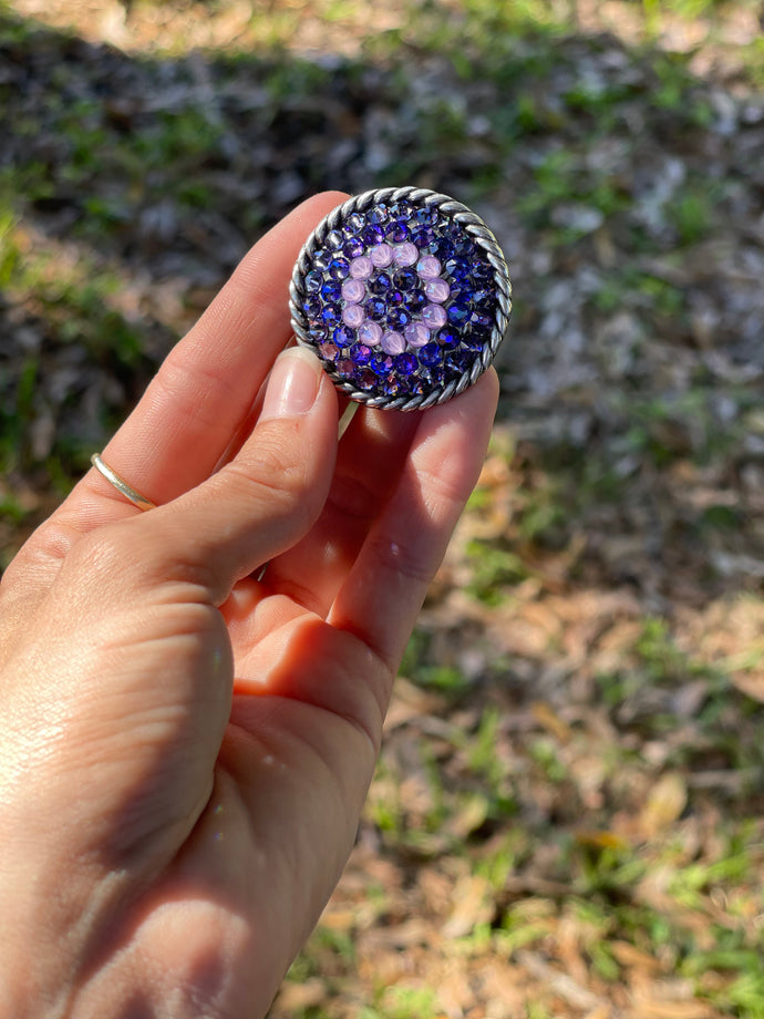 Dark Purple Color Changing Concho 1 1/2”