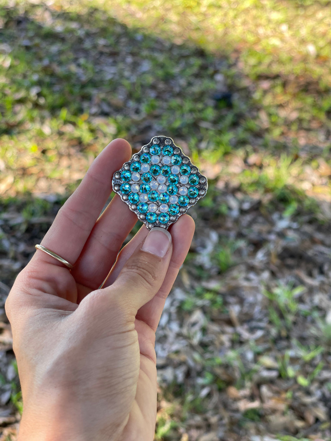 Turquoise Cloud 1 3/8” Concho