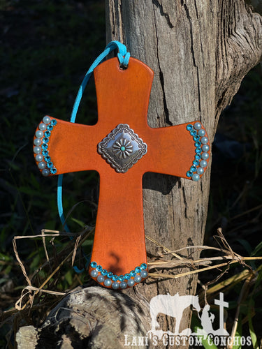 Turquoise Southwestern Saddle Cross