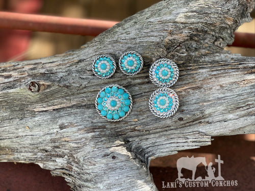Pearl, Turquoise Stone, Light Turquoise, & Crystal