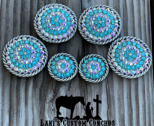 Light Turquoise & Crystal AB