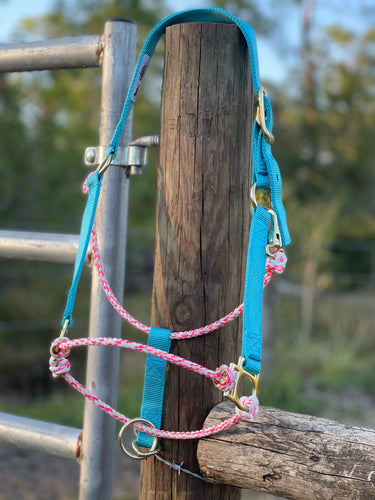 Turquoise & Hot Pink Average Hybrid Halter