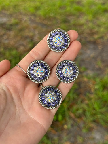 Tanzanite & AB Concho 1”