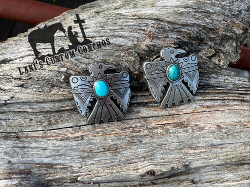 Turquoise Antique Thunderbird Concho