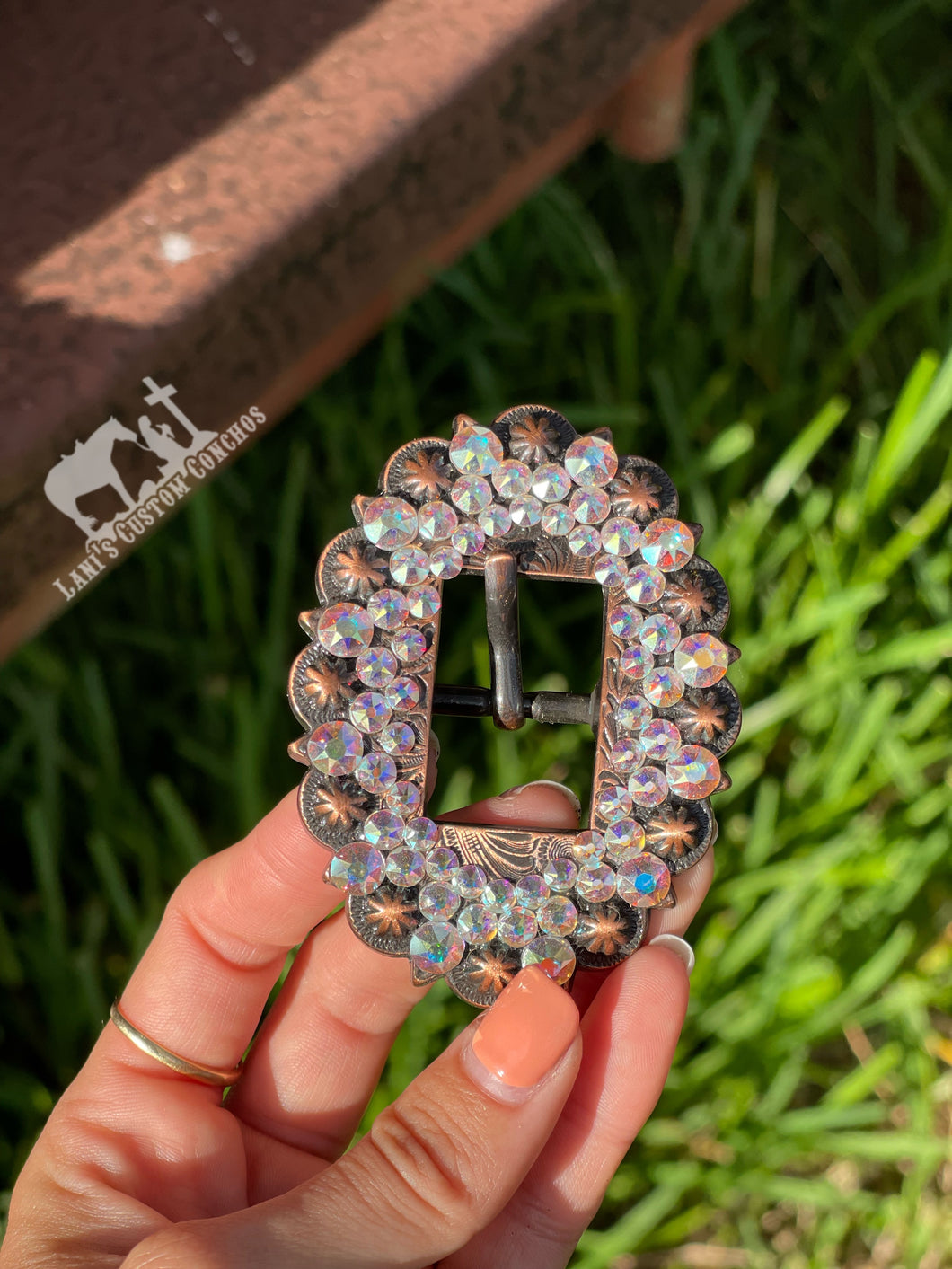 3/4” Tack or Headstall Buckle Crystal AB