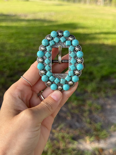 Turquoise Stone Buckle 3/4”
