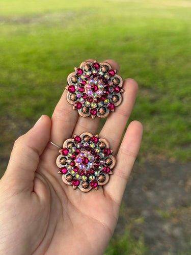 Ruby & AB Conchos 1 1/2” (Pair)