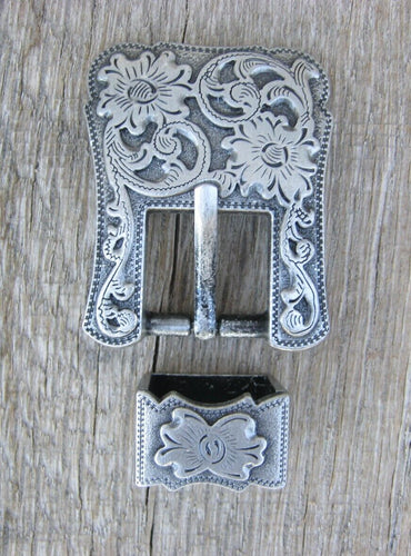 Antique Floral Headstall Buckle 3/4”