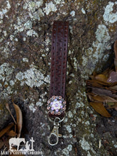 Lilac & Pearl Hand Stamped Wristlet